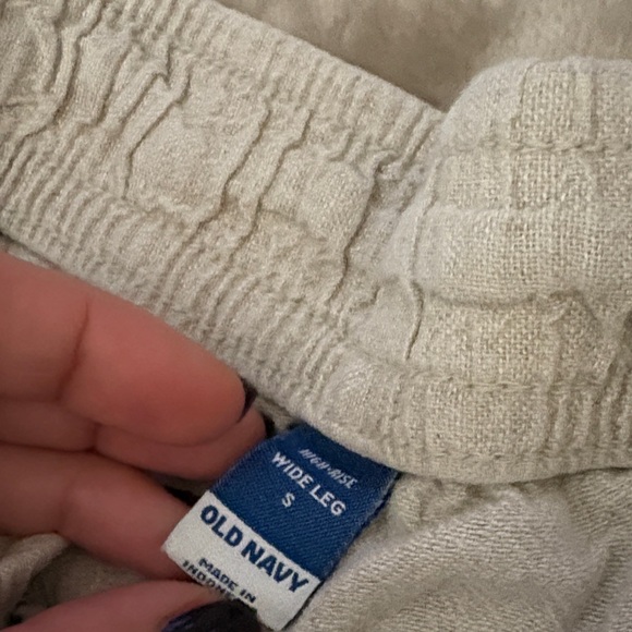 Mid-Rise Wide-Leg Linen-Blend Pull-On Pants - Picture 3 of 3